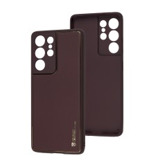 Чохол Samsung Galaxy S21 Ultra (G998) Leather Xshield plum red