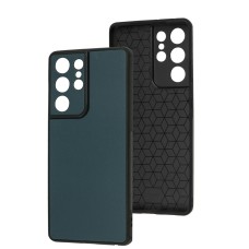 Чохол для Samsung Galaxy S21 Ultra (G998) Classic leather case forest green