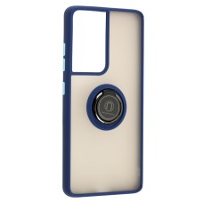 Чохол Samsung Galaxy S21 Ultra (G998) LikGus Edging Ring синій