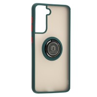 Чохол Samsung Galaxy S21 (G991) LikGus Edging Ring оливковий