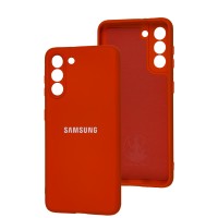 Чохол Samsung Galaxy S21 (G991) Silicone Full camera червоний