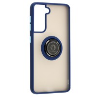 Чохол Samsung Galaxy S21 (G991) LikGus Edging Ring синій