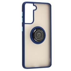 Чохол Samsung Galaxy S21 (G991) LikGus Edging Ring синій