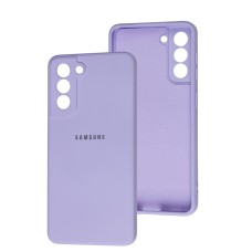 Чохол Samsung Galaxy S21 (G991) Square camera full фіолетовий / light purple