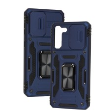 Чохол для Samsung Galaxy S21 (G991) Camshield Army Ring navy