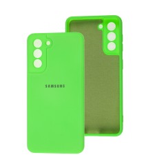 Чохол Samsung Galaxy S21 (G991) Square camera full зелений неон