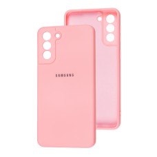Чохол Samsung Galaxy S21+ (G996) Square camera full рожевий / light pink