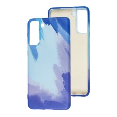 Чохол Samsung Galaxy S21+ (G996) Wave Watercolor blue