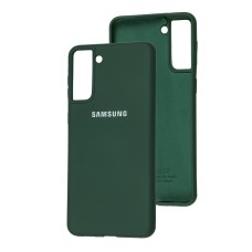 Чохол Samsung Galaxy S21+ (G996) Silicone Full зелений / dark green