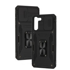 Чохол для Samsung Galaxy S21+ (G996) Camshield Army Ring чорний