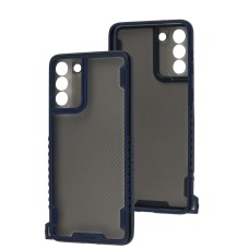 Чохол Samsung Galaxy S21+ Carbon strap blue