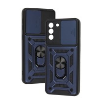 Чохол для Samsung Galaxy S21+ (G996) Serge Ring Armor ударостійкий синій