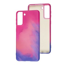 Чохол Samsung Galaxy S21+ (G996) Wave Watercolor pink / purple