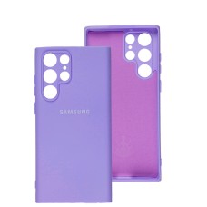 Чохол для Samsung Galaxy S22 Ultra Silicone Full camera бузковий / dasheen