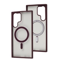 Чохол Samsung Galaxy S22 Ultra Berlia Color MagSafe burgundy
