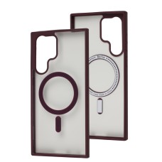 Чохол Samsung Galaxy S22 Ultra Berlia Color MagSafe burgundy