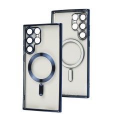 Чохол для Samsung Galaxy S22 Ultra (S908) WAVE Metal Color MagSafe blue
