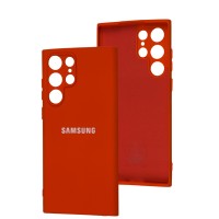 Чохол Samsung Galaxy S22 Ultra Silicone Full camera червоний