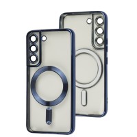 Чохол для Samsung Galaxy S22 (S901) WAVE Metal Color MagSafe blue