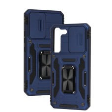 Чохол для Samsung Galaxy S22 (S901) Camshield Army Ring navy