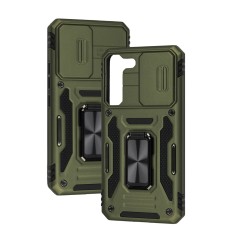 Чохол для Samsung Galaxy S22 (S901) Camshield Army Ring army green