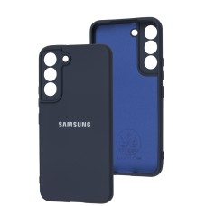 Чохол Samsung Galaxy S22 Silicone Full camera синій / midnight blue