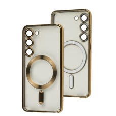 Чохол для Samsung Galaxy S23 (S911) WAVE Metal Color MagSafe gold