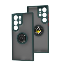 Чохол Samsung Galaxy S23 Ultra LikGus Edging Ring оливковий