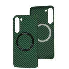 Чохол Samsung Galaxy S23+ Wave Carbon MagSafe green