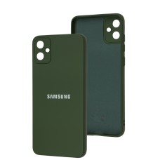 Чохол для Samsung Galaxy A05 (A055) Silicone Full camera dark green