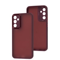 Чохол Samsung Galaxy A34 (A346) Luxury Metal Lens марсала