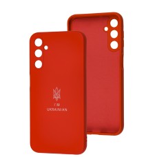 Чохол для Samsung Galaxy A24 (A245) Silicone Full Тризуб червоний