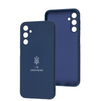 Чохол для Samsung Galaxy A24 (A245) Silicone Full Тризуб синій