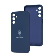 Чохол для Samsung Galaxy A24 (A245) Silicone Full Тризуб синій