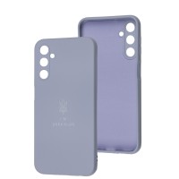 Чохол для Samsung Galaxy A24 (A245) Silicone Full Тризуб лавандовий