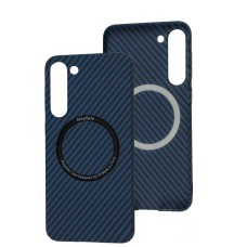 Чохол Samsung Galaxy S23+ Wave Carbon MagSafe blue