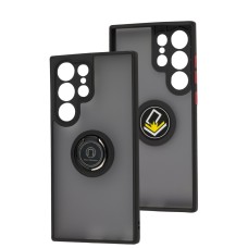 Чохол Samsung Galaxy S23 Ultra LikGus Edging Ring чорний / червоний