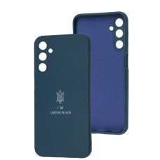 Чохол для Samsung Galaxy A24 (A245) Silicone Full Тризуб синій / cosmos blue