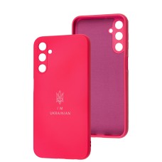 Чохол для Samsung Galaxy A24 (A245) Silicone Full Тризуб малиновий