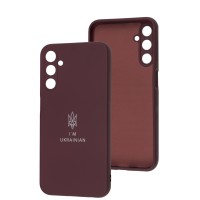 Чохол для Samsung Galaxy A24 (A245) Silicone Full Тризуб бордовий