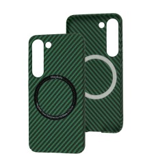 Чохол Samsung Galaxy S23 Wave Carbon MagSafe green