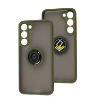 Чохол Samsung Galaxy S23+ LikGus Edging Ring хакі