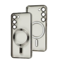 Чохол для Samsung Galaxy S23 (S911) WAVE Metal Color MagSafe silver