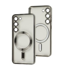 Чохол для Samsung Galaxy S23 (S911) WAVE Metal Color MagSafe silver