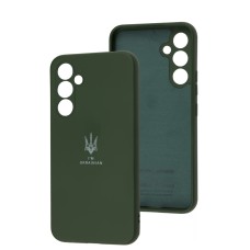 Чохол для Samsung Galaxy A54 (A546) Silicone Full Тризуб темно-зелений