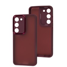 Чохол Samsung Galaxy S23 Luxury Metal Lens марсала