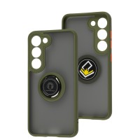 Чохол Samsung Galaxy S23 LikGus Edging Ring хакі