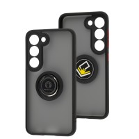 Чохол Samsung Galaxy S23 LikGus Edging Ring чорний / червоний