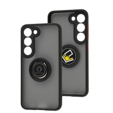 Чохол Samsung Galaxy S23 LikGus Edging Ring чорний / червоний