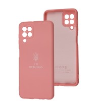 Чохол Samsung Galaxy A22 / M22 / M32 Silicone Full Тризуб розовий / light pink